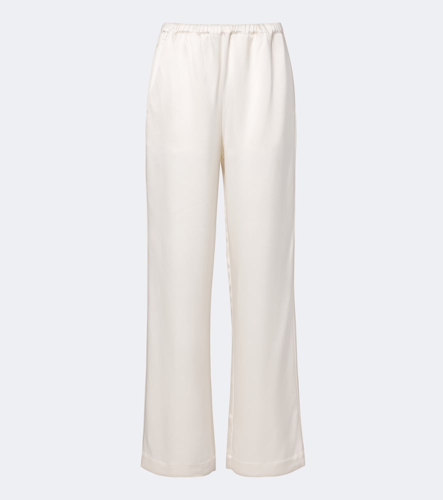 Róhe Loose-Fit Satin Trousers - Female - Wide Trousers - White - Xs - Trousers - Image 2