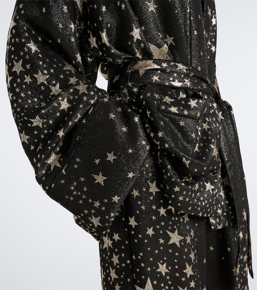 Dolce&Gabbana Silk-Blend Jacquard Lamé Wrap Top