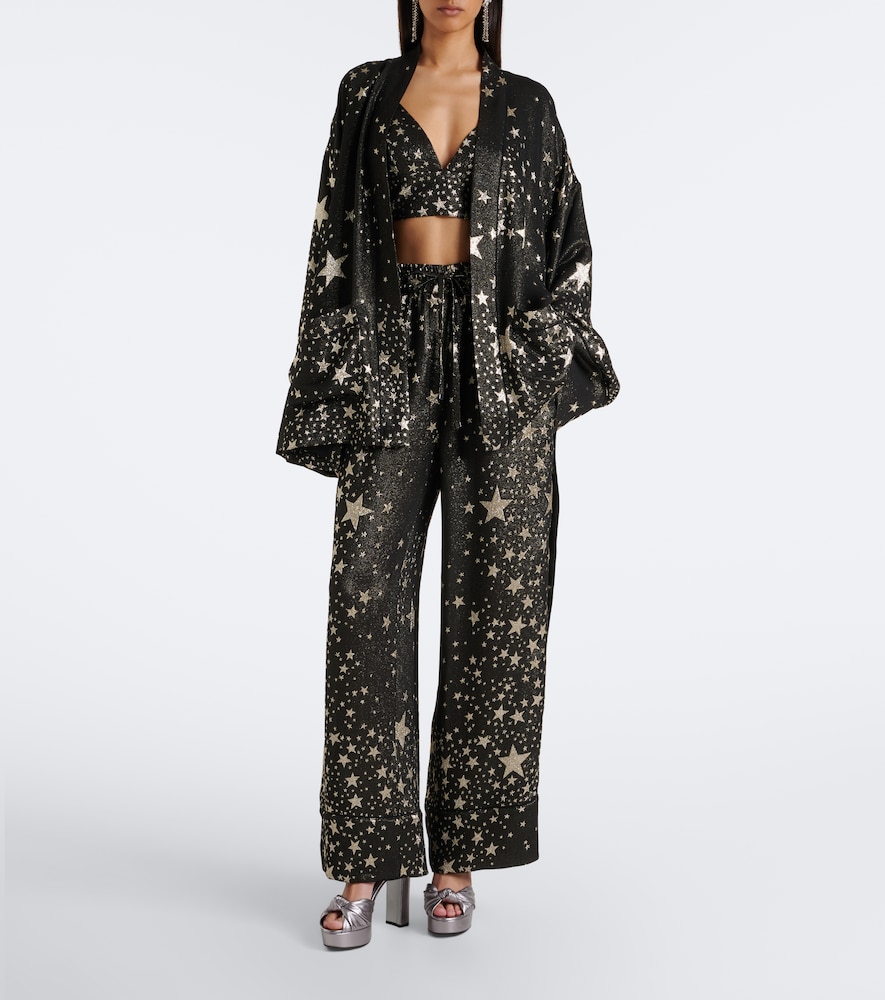 Dolce&Gabbana Silk-Blend Jacquard Lamé Wrap Top