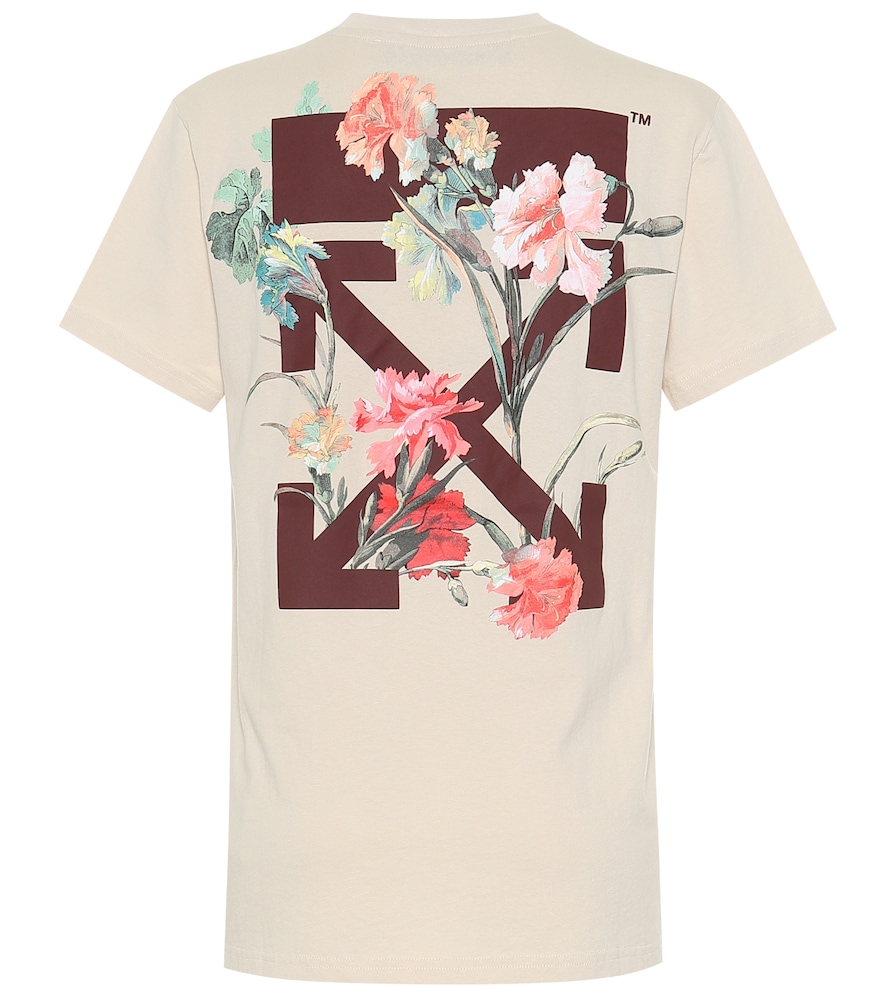 Off-white Floral Print Cotton Jersey T 