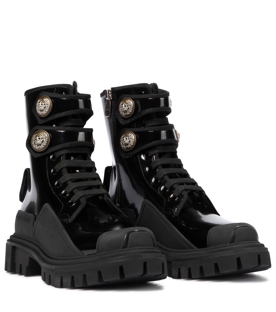patent combat boots