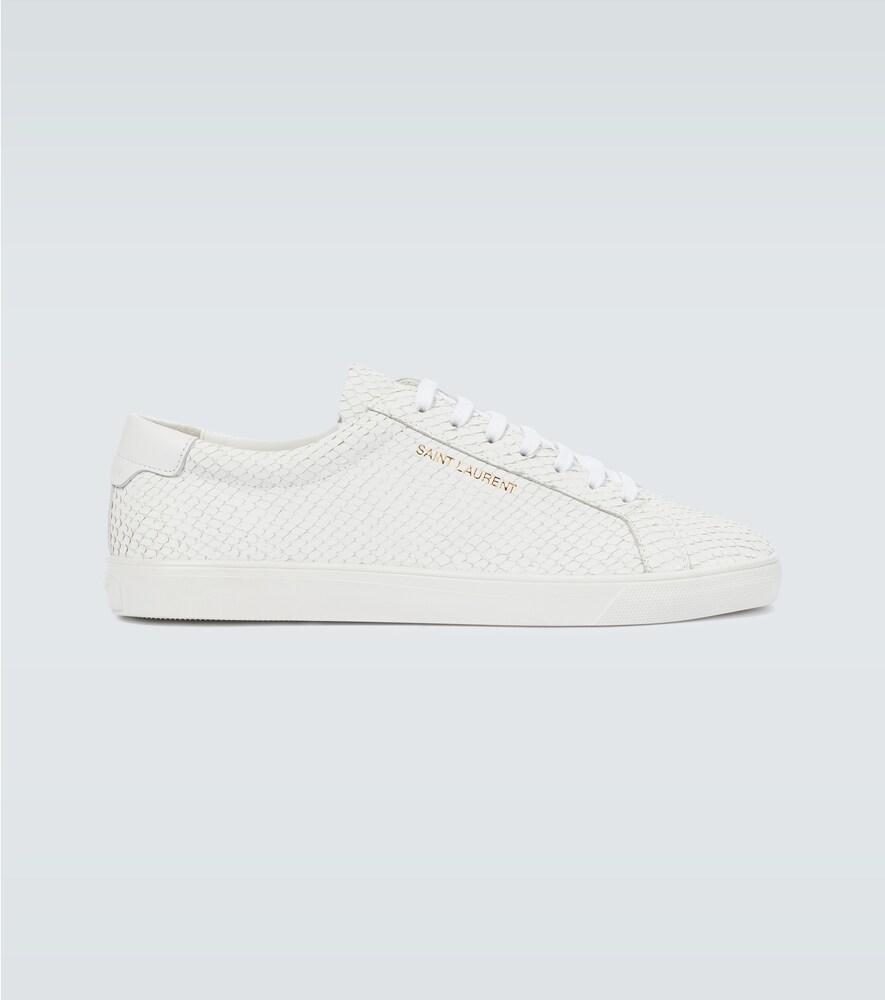 saint laurent andy leather sneakers
