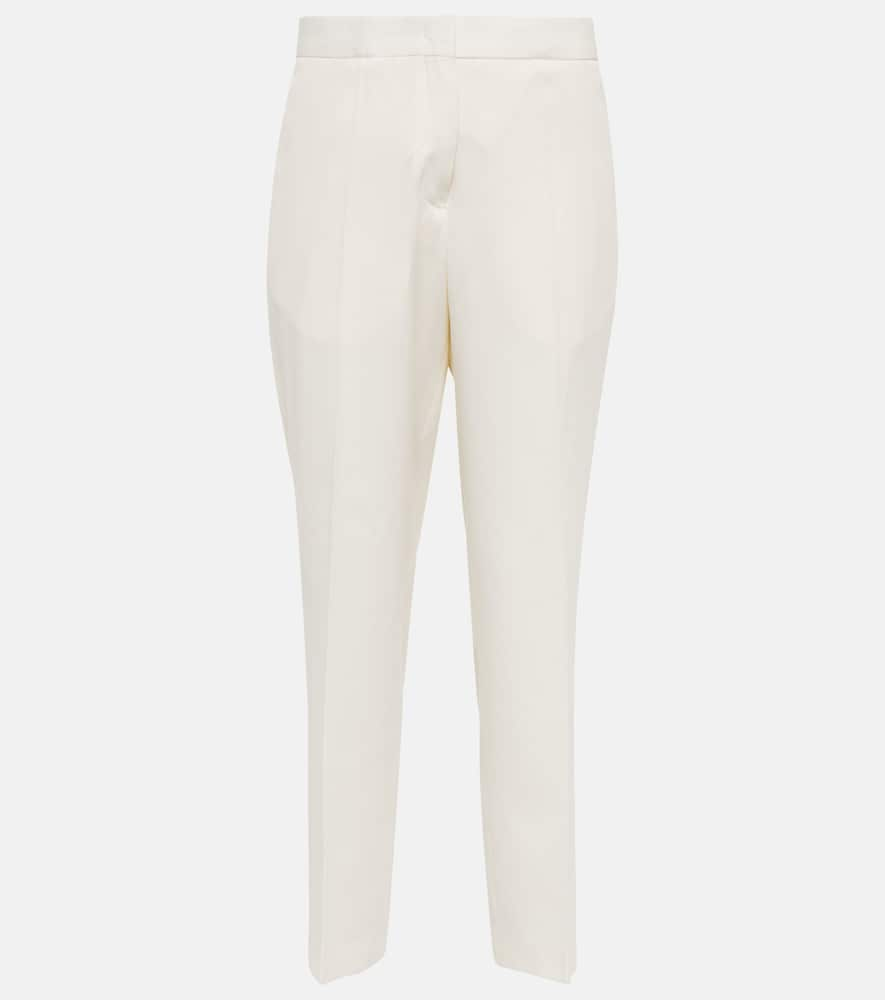 Jil Sander Gerade Hose Aus Wolle In Chalk