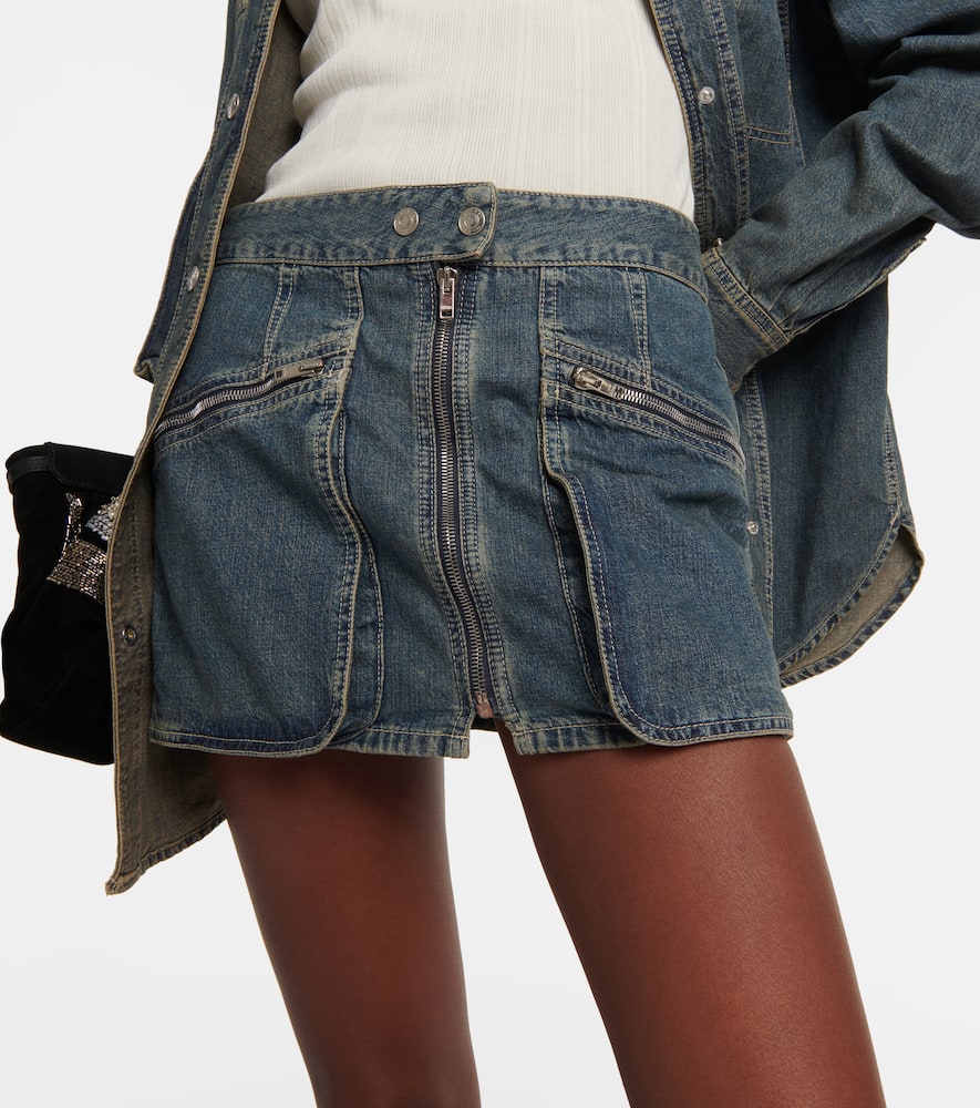 Shop Isabel Marant Fatsia Denim Miniskirt In Blue