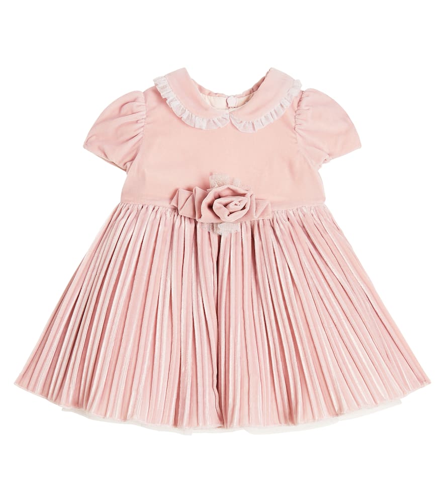 Monnalisa Baby velvet and tulle dress