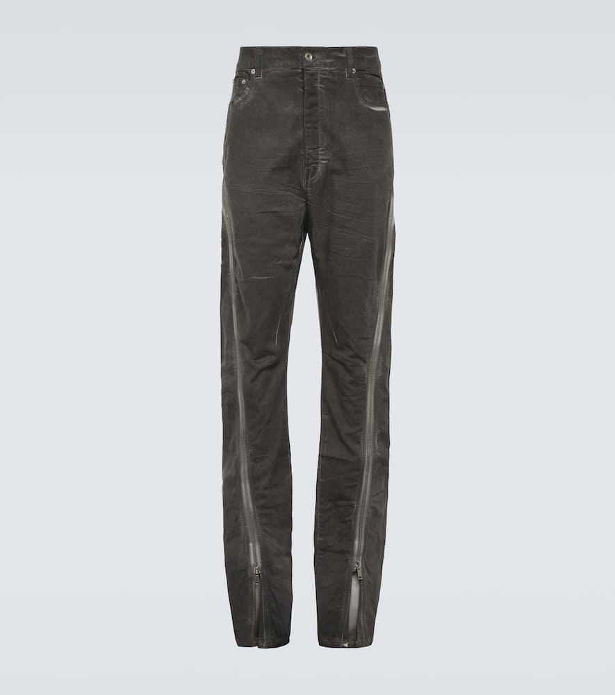 Rick Owens Drkshdw Paneled Tapered Jeans In Grey