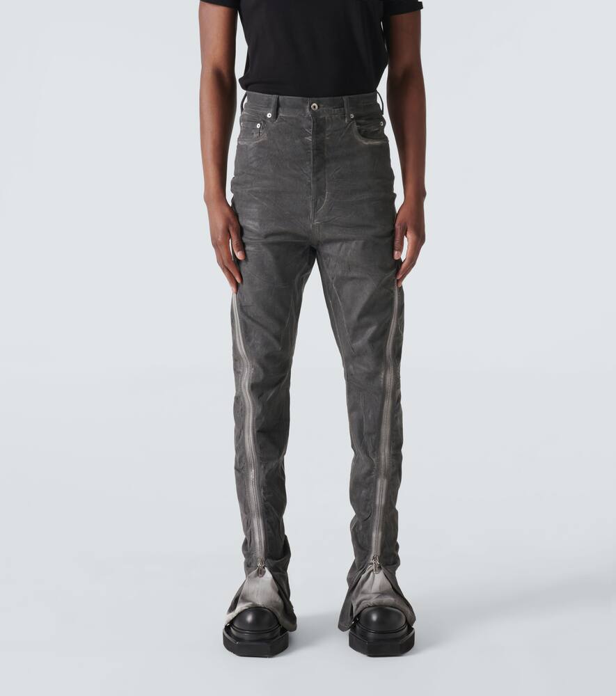 Rick Owens Drkshdw Paneled Tapered Jeans In Grey