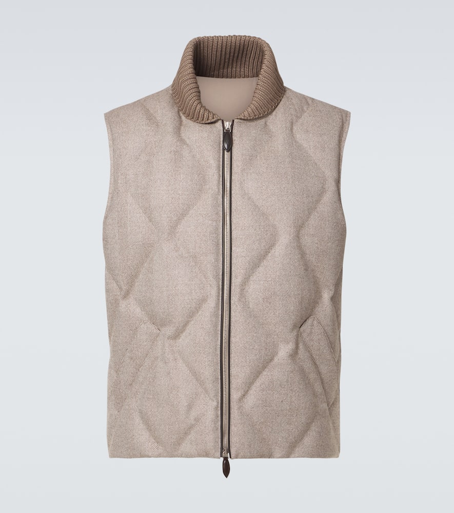 Berluti Herringbone wool puffer vest