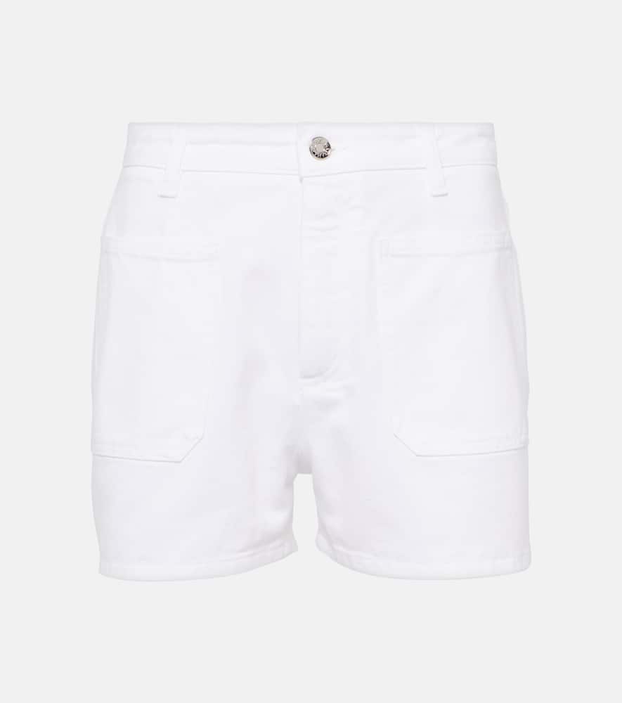 High-rise denim shorts