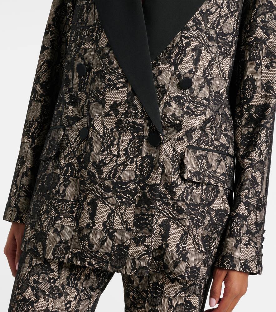 Joseph Patchwork Lace Double-breasted Jaden Blazer In Multicoloured