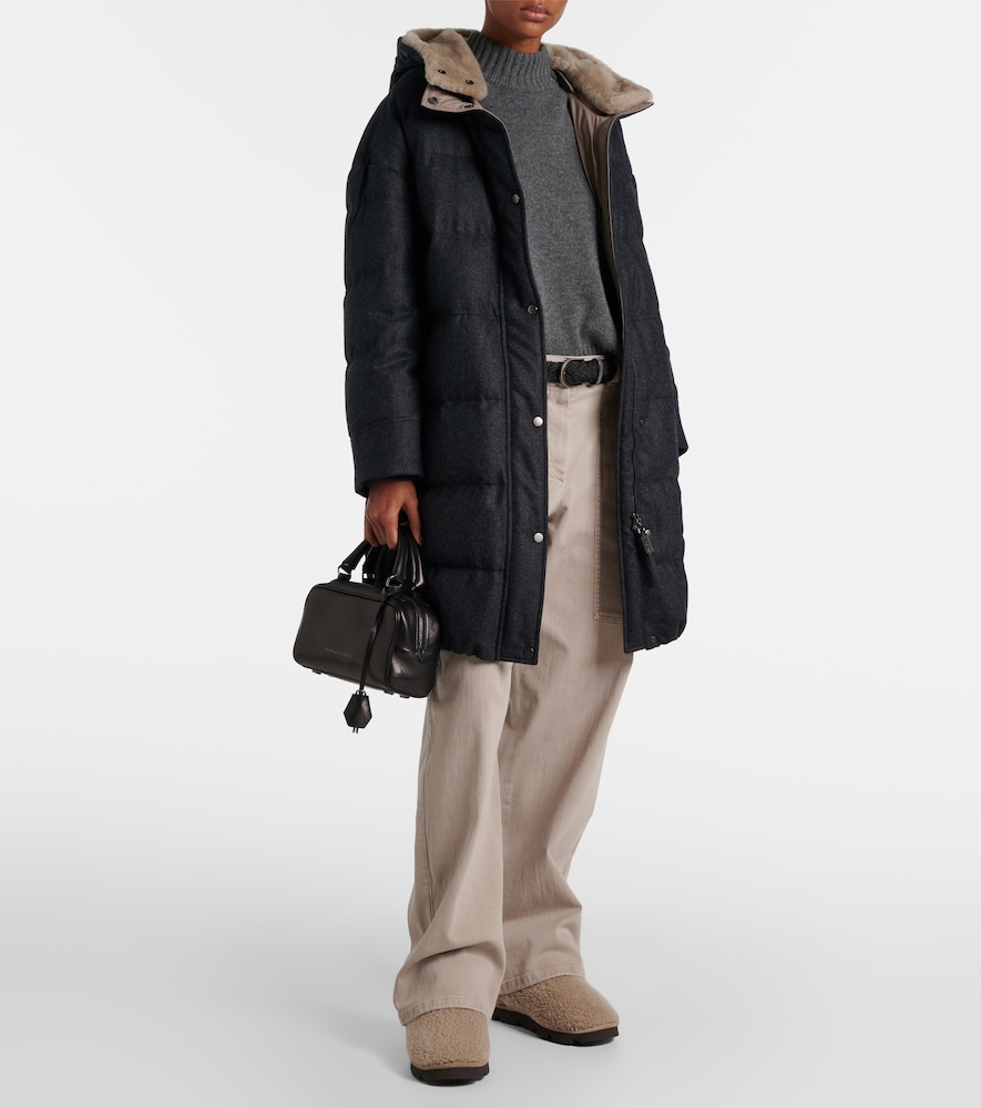 Monili Beads Shearling Snow Boots