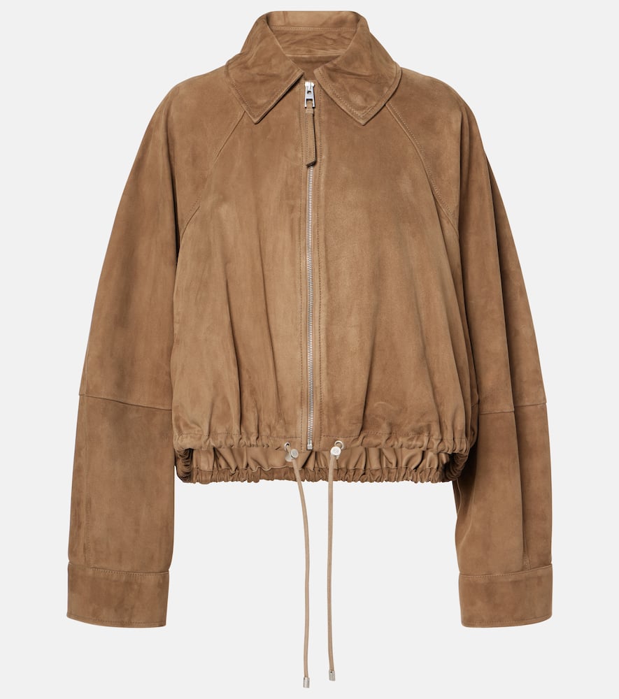 Suede bomber jacket