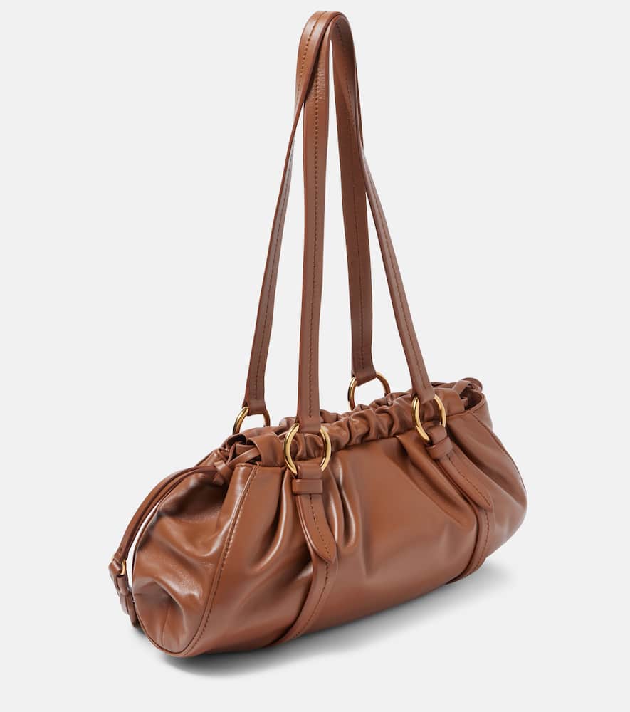 Miu Miu Joie Leather Shoulder Bag In Brown