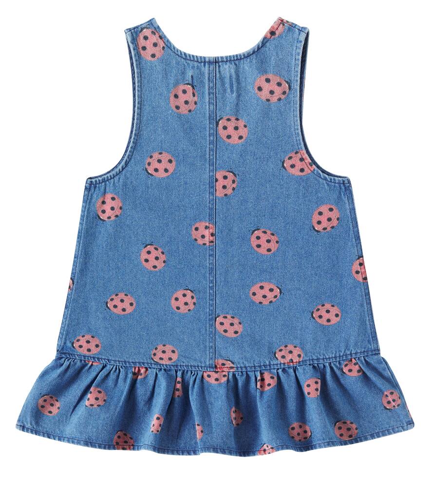 Konges Slojd Magot Printed Denim Dress In Blue