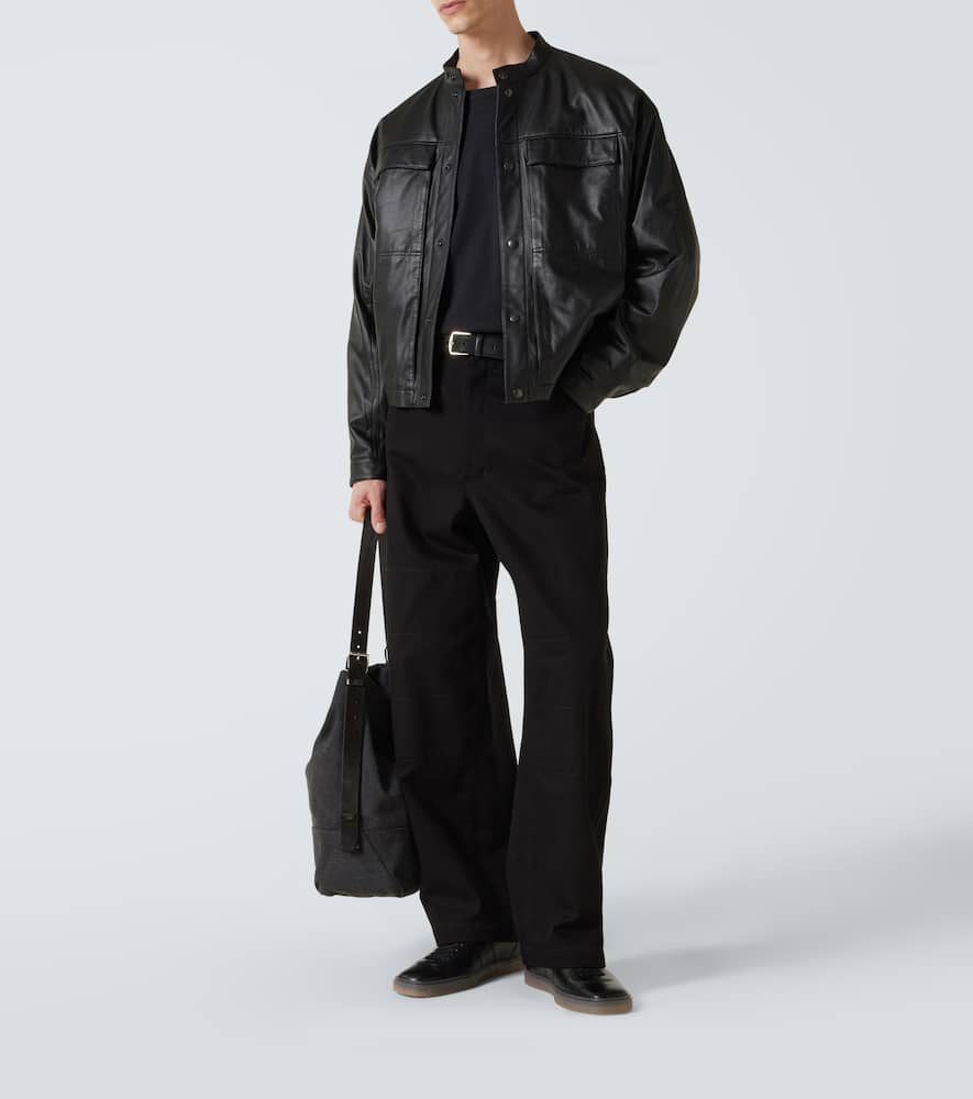 Lemaire Linoleum Basic Laced Up Trainers In Black