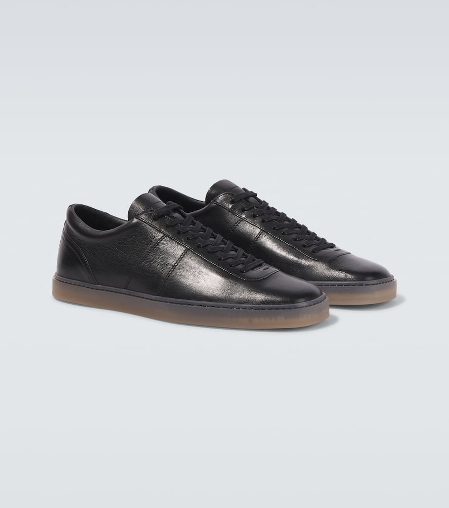 Lemaire Linoleum Basic Laced Up Trainers In Black