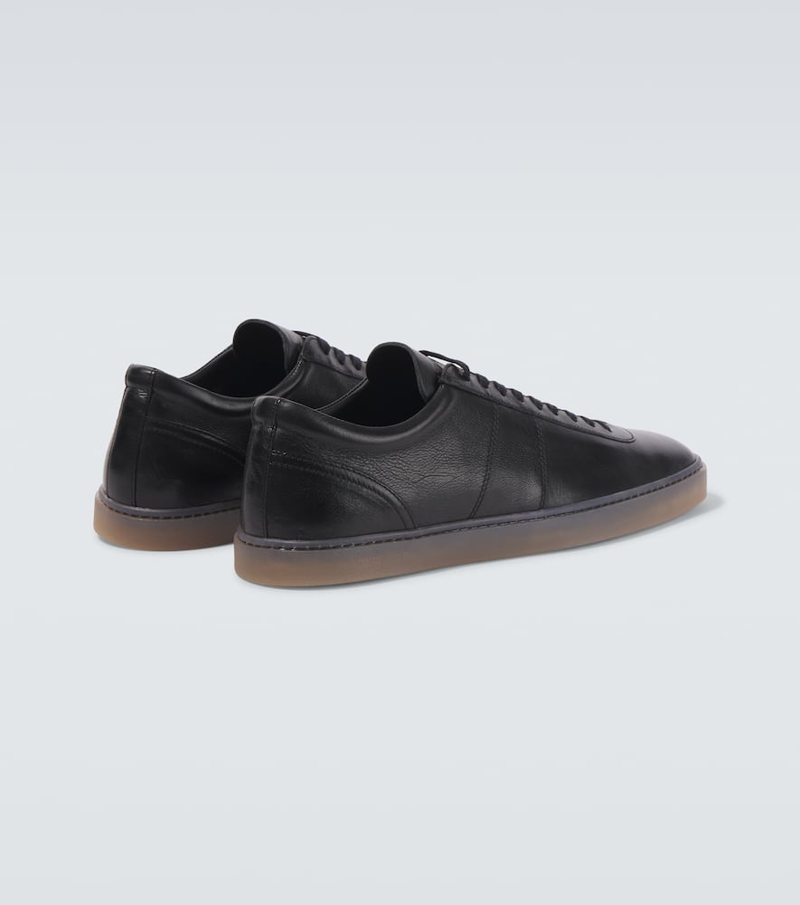 Lemaire Linoleum Basic Laced Up Trainers In Black
