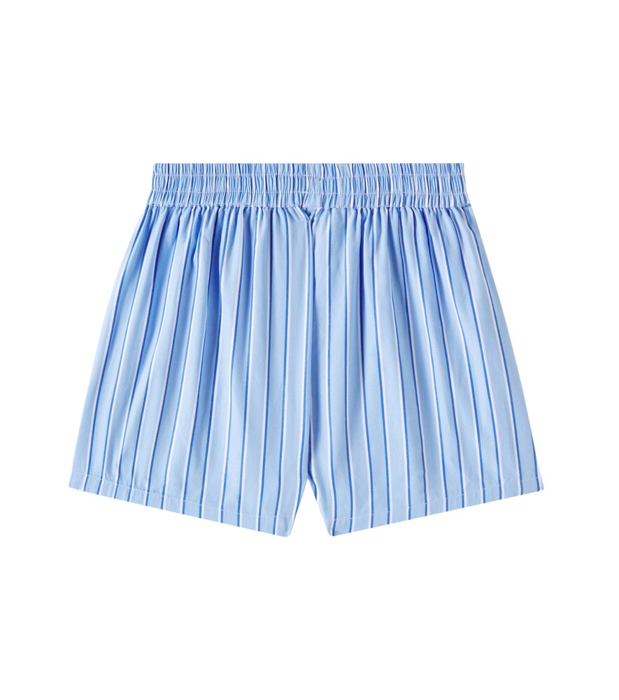 THE NEW SOCIETY HEBE STRIPED COTTON SHORTS