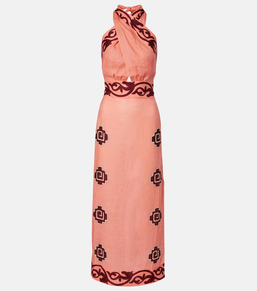 Energetic Patterns linen maxi dress
