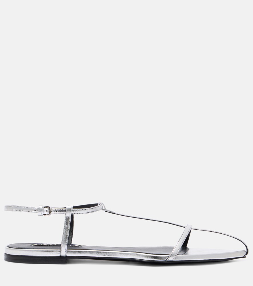  Jil Sander Jil Sander Metallic Leather Sandals 