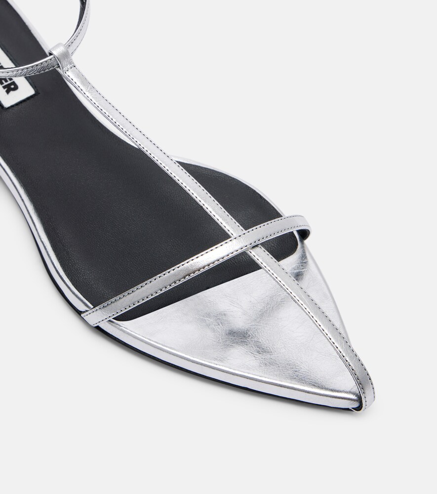  Jil Sander Jil Sander Metallic Leather Sandals 