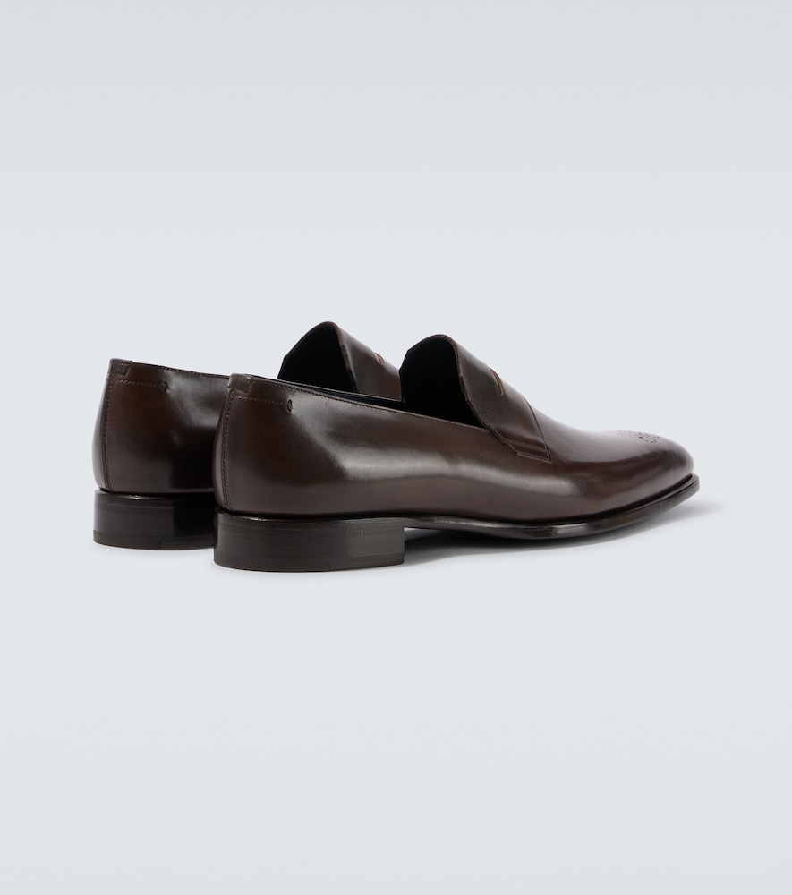 Brioni Brioni Leather Penny Loafers 
