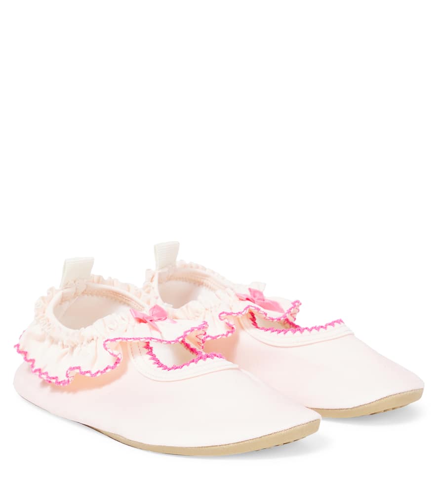 Konges Slojd Kitty Ruffled Ballet Flats In White