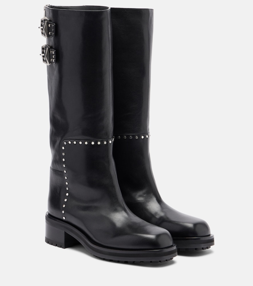 Jimmy Choo Brooklyn leather biker boots