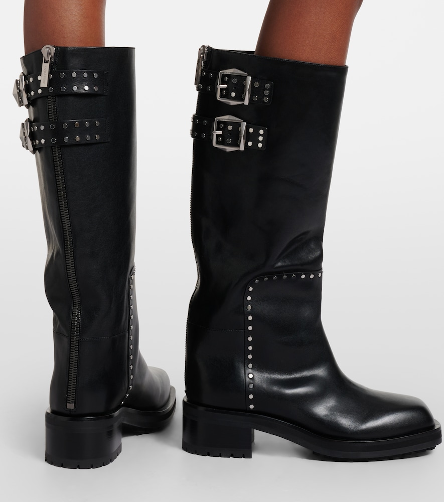 Jimmy Choo Brooklyn leather biker boots