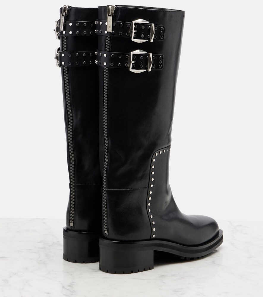  Jimmy Choo Jimmy Choo Brooklyn Leather Biker Boots 