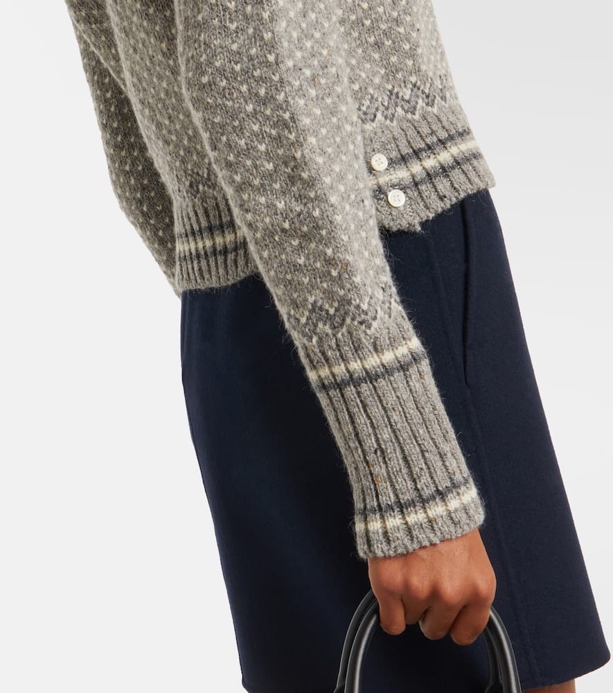 Thom Browne Wool And Mohair Cardigan In Multi