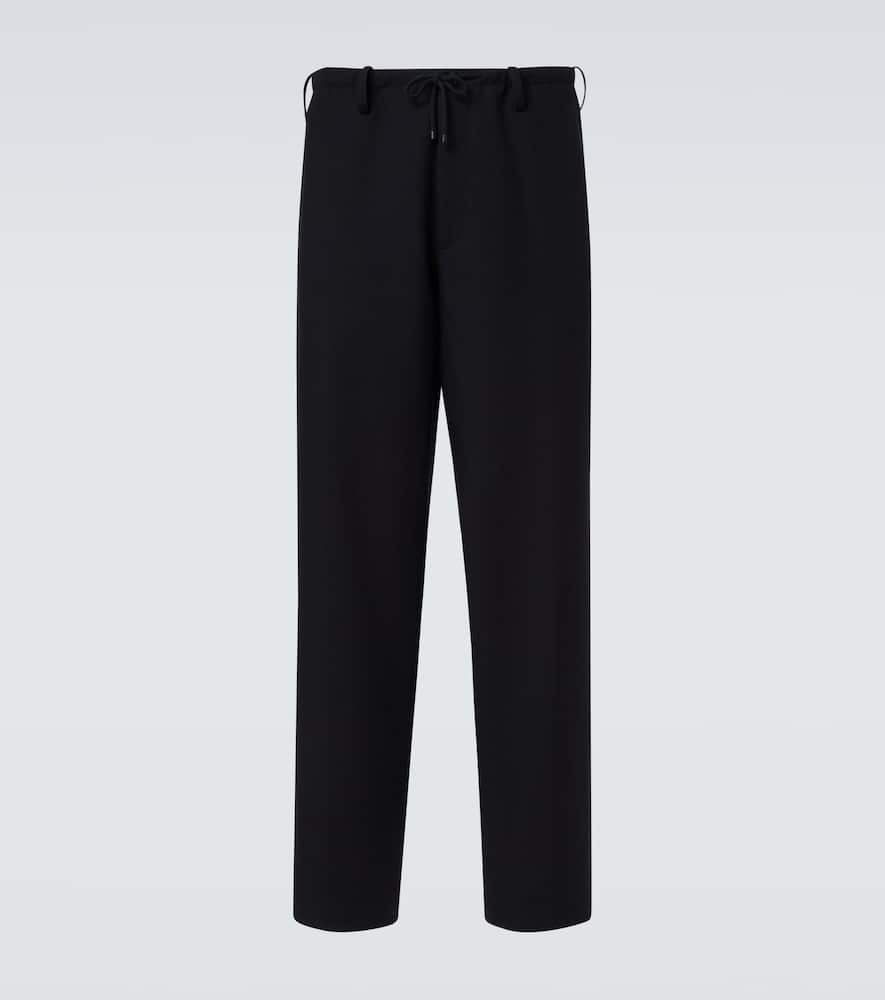Dries Van Noten Penny Wool Straight Pants In Black