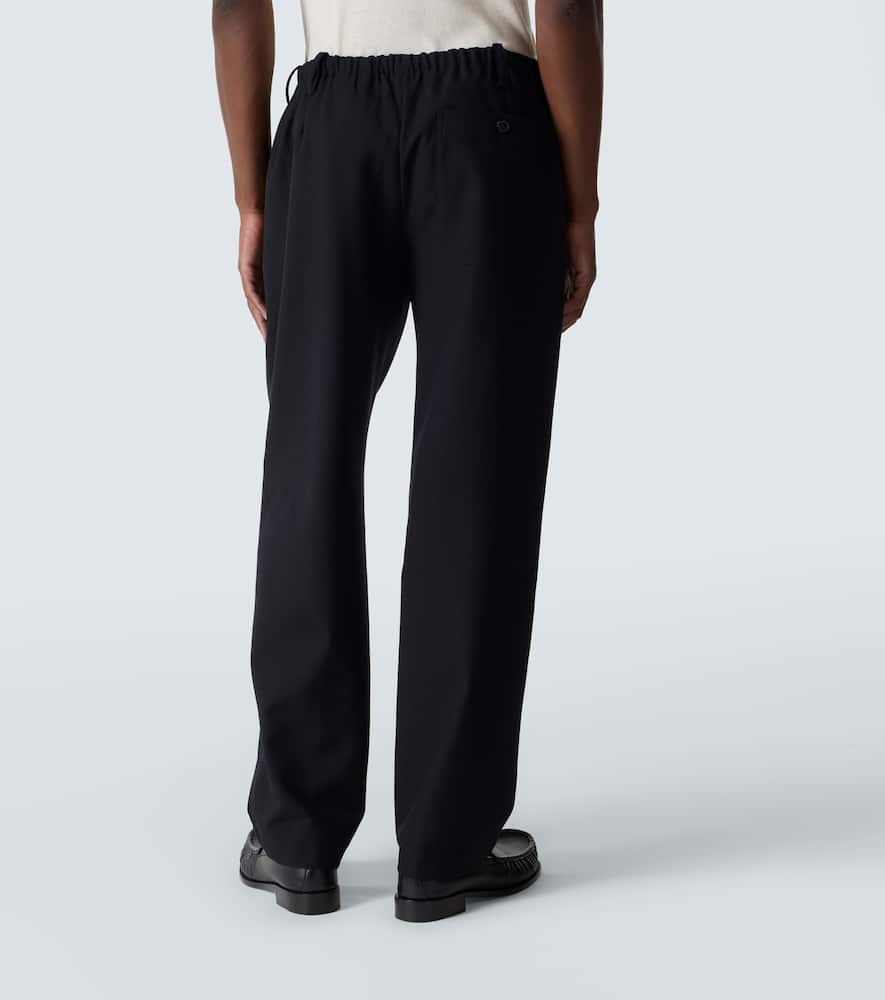 Dries Van Noten Penny Wool Straight Pants In Black