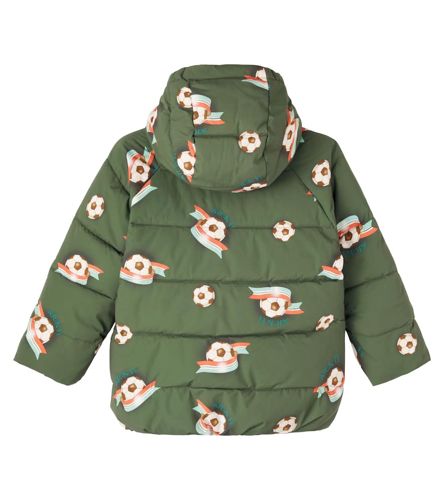 Konges Sløjd Nuka Printed Hooded Jacket In Green