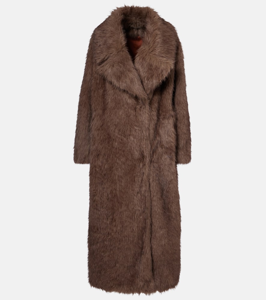 Xu Zhi Faux Fur Coat In Brown