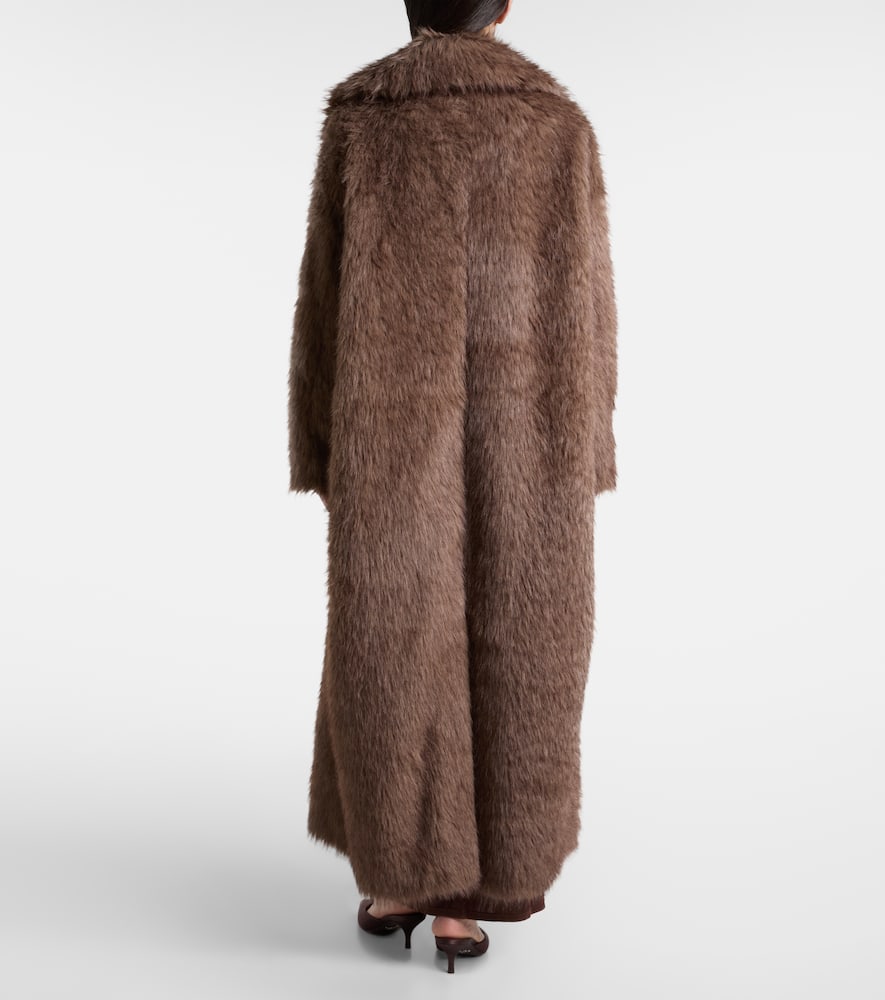 Xu Zhi Faux Fur Coat In Brown