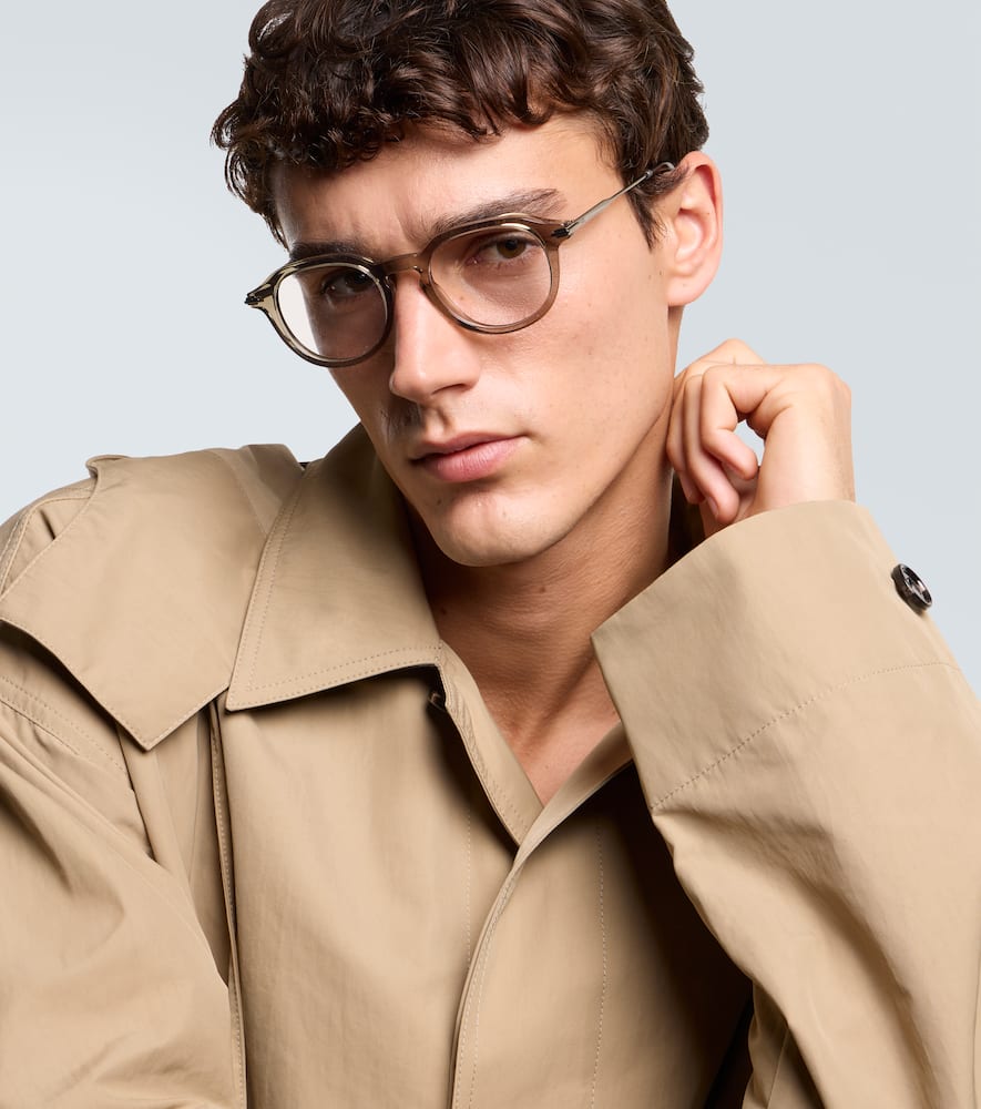 Dior Blacksuit Round Glasses In Neutral