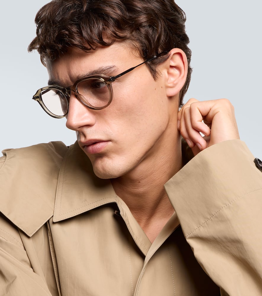 Dior Blacksuit Round Glasses In Neutral