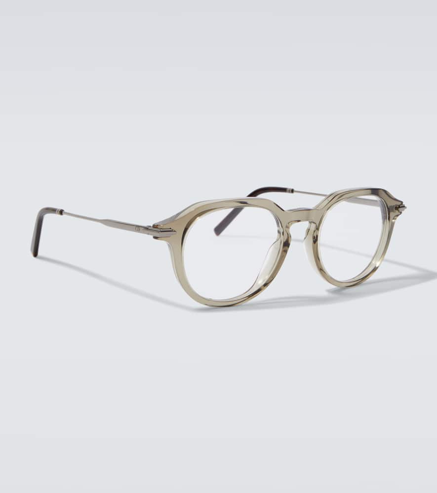 Dior Blacksuit Round Glasses In Neutral