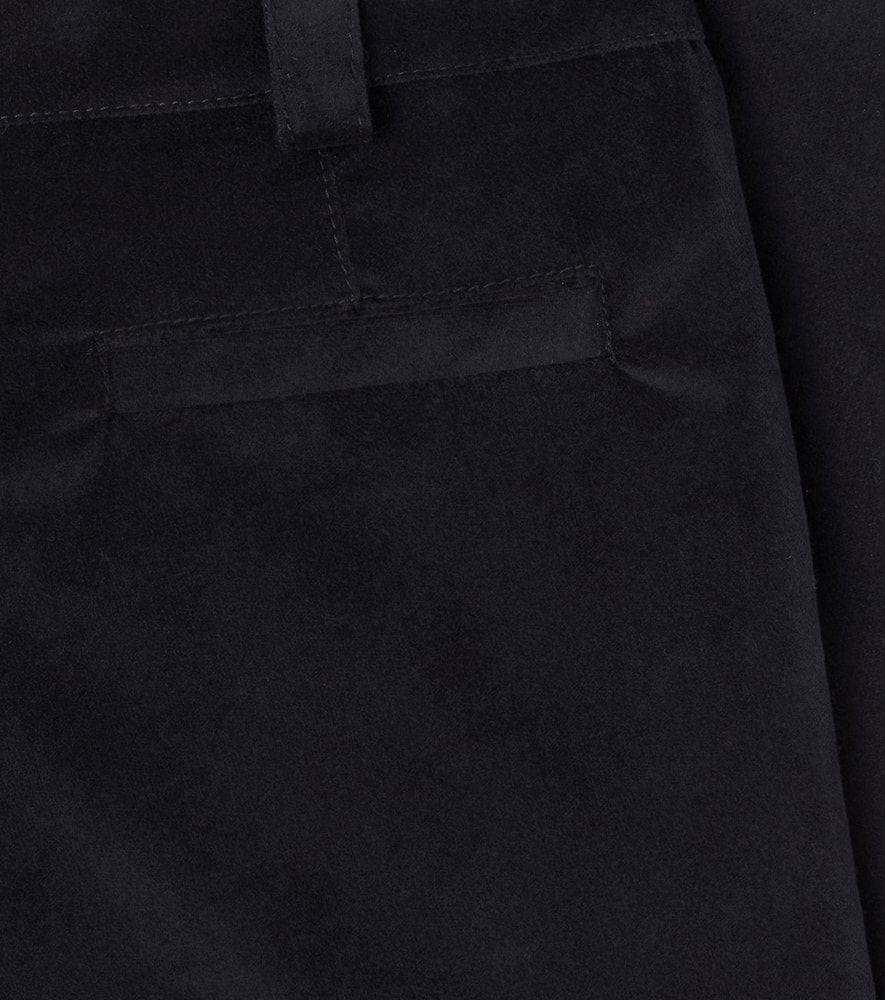 La Coqueta Cotton Velvet Pants In Black