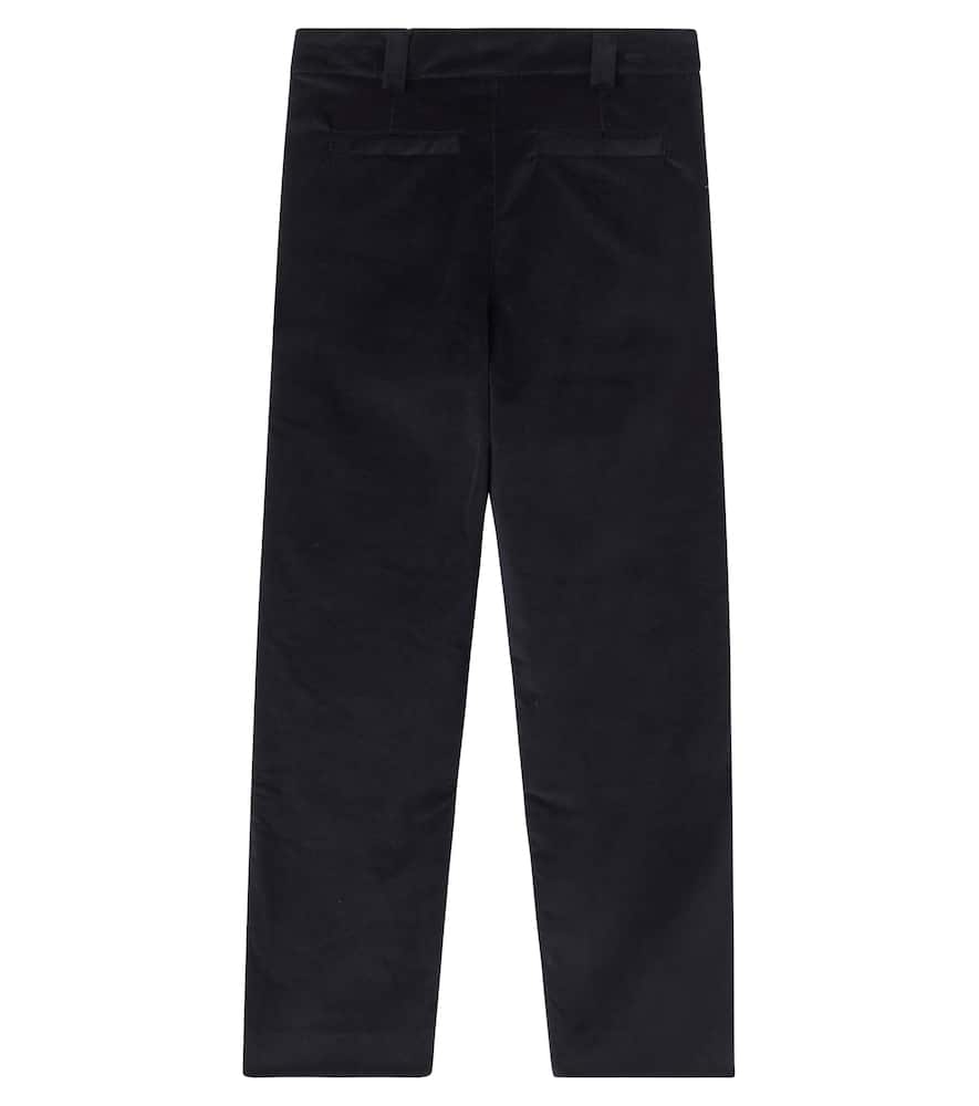 La Coqueta Cotton Velvet Pants In Black