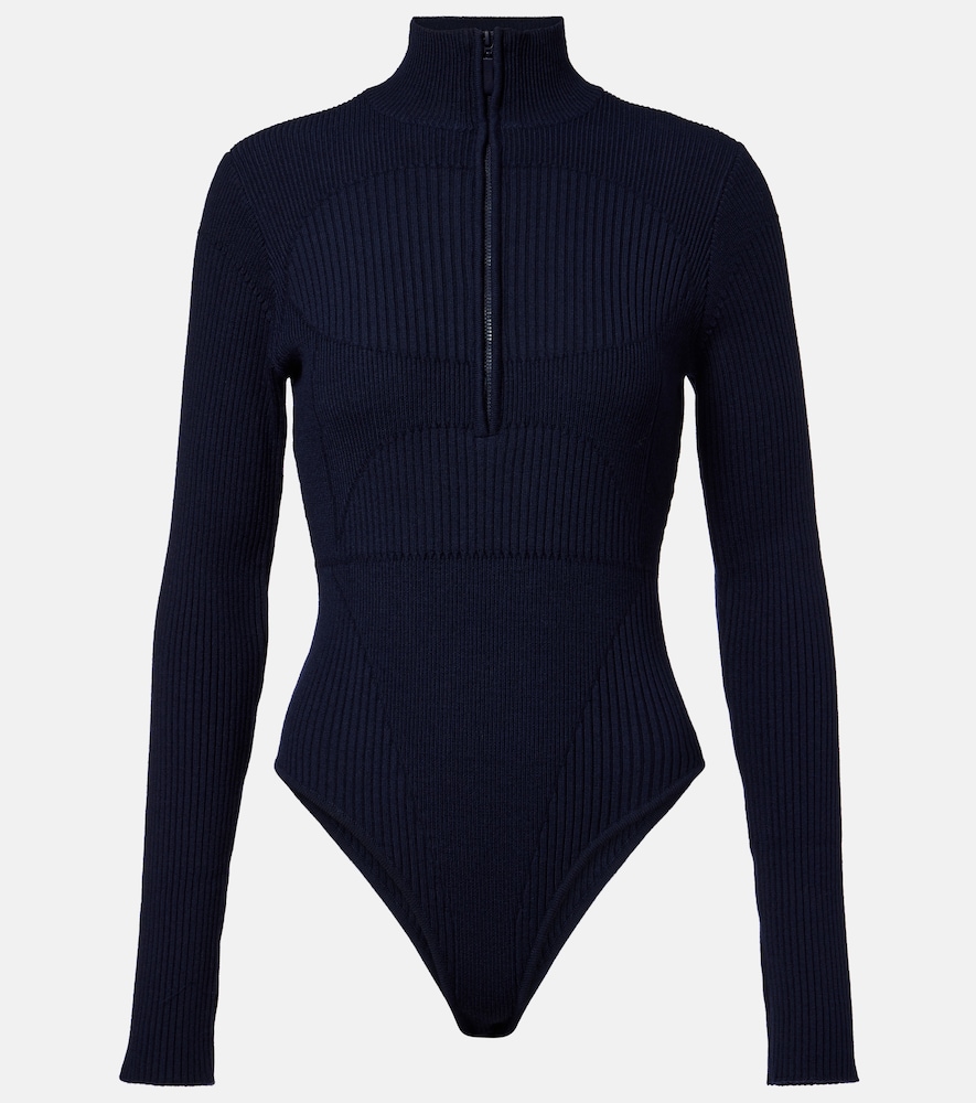 Cordova Butte ribbed-knit wool ski bodysuit
