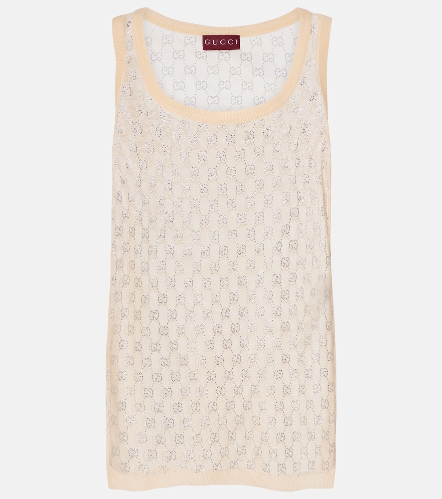 Gucci GG Crystal silk tank top