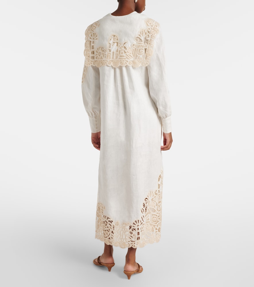  Alemais Alémais X Lrnce Midikleid Rosemary Aus Leinen 