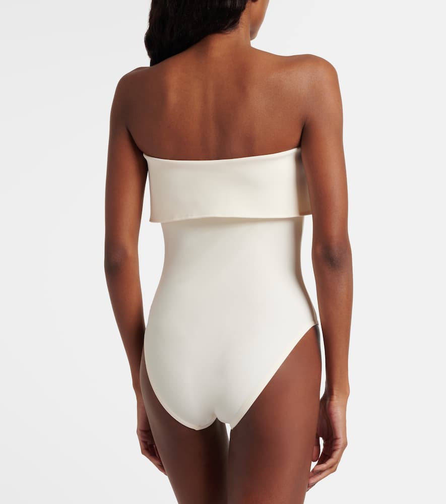 Karla Colletto Billie Colorblocked Swimsuit In White