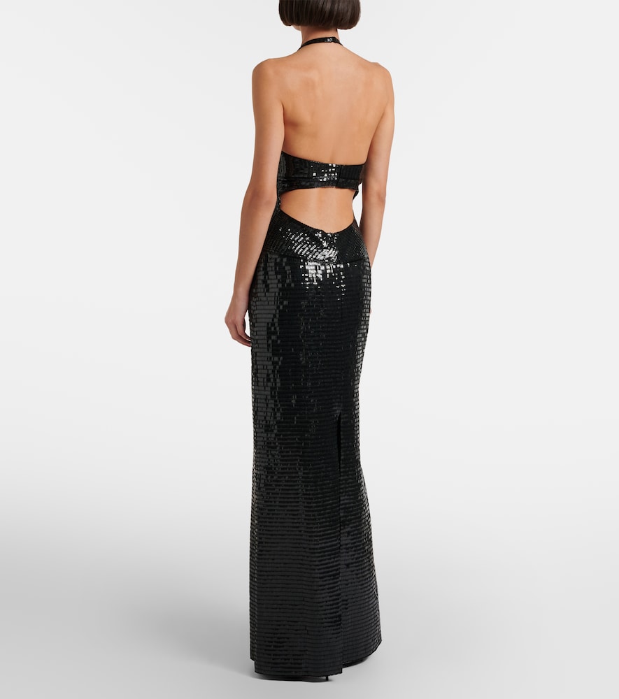  Roberto Cavalli Roberto Cavalli Robe Aus Seide Mit Pailletten 