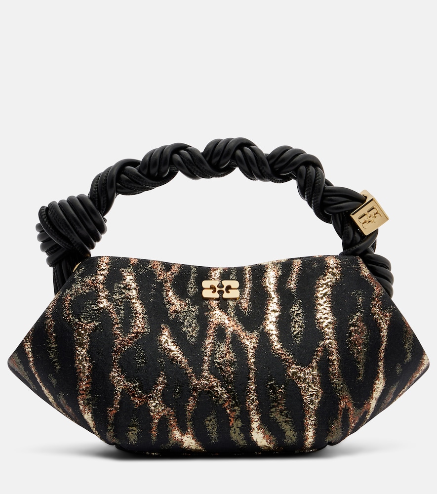 Ganni Ganni Bou Mini leopard-print cloqué top-handle bag