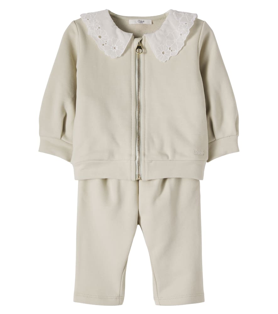 Chloé Kids Baby Set aus Cardigan und Hose aus Baumwolle