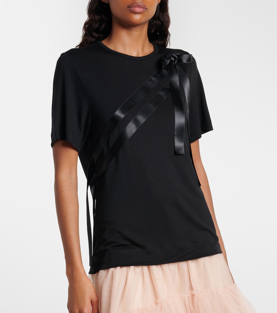  Simone Rocha Simone Rocha Bow-detail Jersey T-shirt 