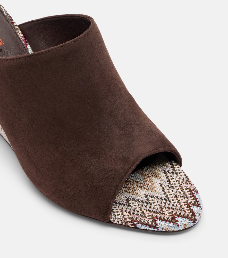  Missoni Missoni Wedge-pantoletten Mabel Aus Veloursleder 